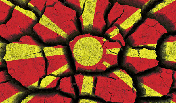 Macedonia flag. stock photo