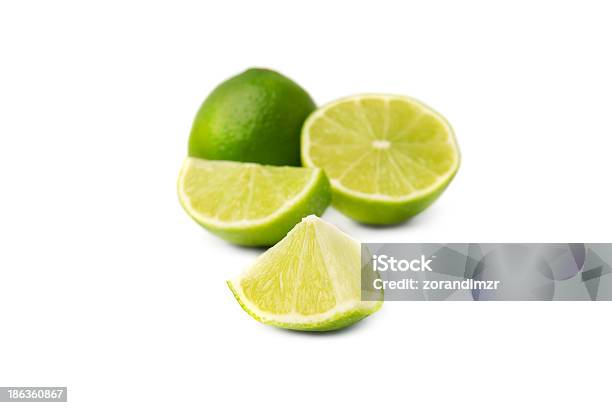 Lime Isolated Stock Photo - Download Image Now - Blue, Blueprint, Citrus Fruit
