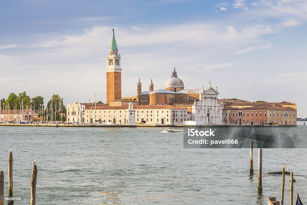 Vista da ilha de San Giorgio, Veneza, Itália - Foto de stock de Ajardinado royalty-free