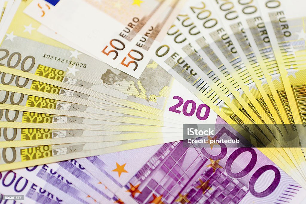 Euro banknotes Europen union currency Barracks Stock Photo