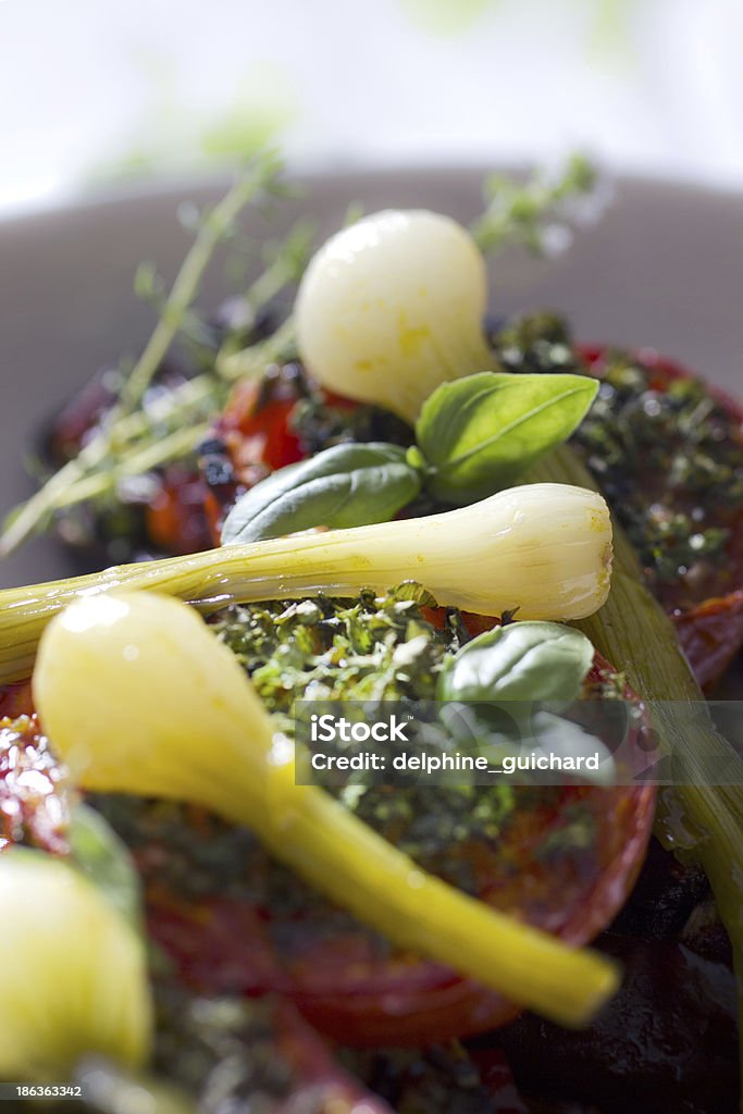 Tomates provençales et oignons glacés - Royalty-free Acompanhamento Foto de stock
