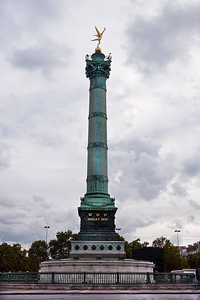 Place de la Bastilha em Paris - fotografia de stock