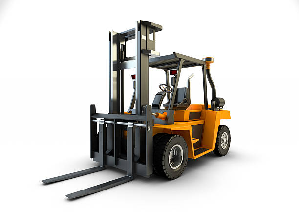 istock Forklift Lift truck isolated on white background 186364888