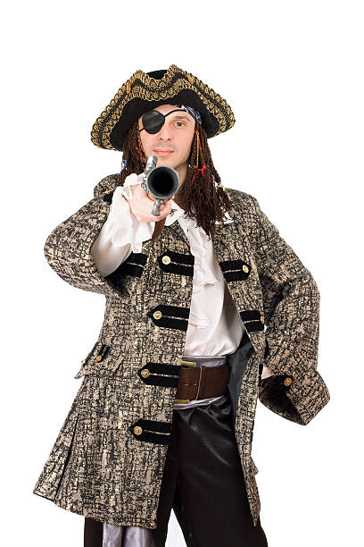 istock Portrait of man in a pirate costume 186366549
