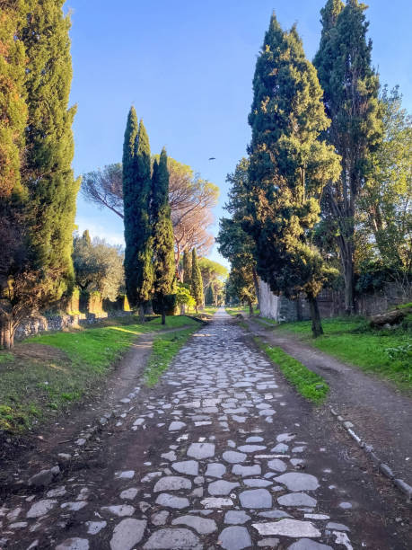 istock Ancient roman road appian way in summer 1863671301