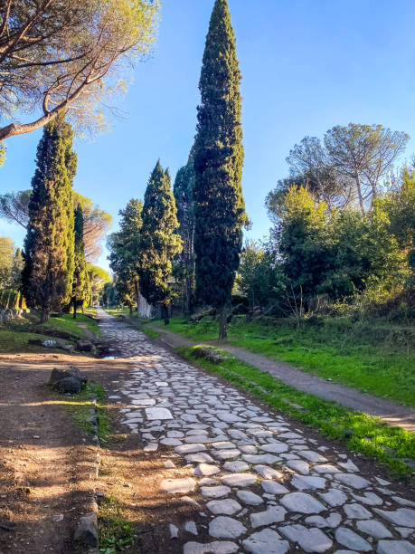 istock Ancient roman road appian way in summer 1863671303