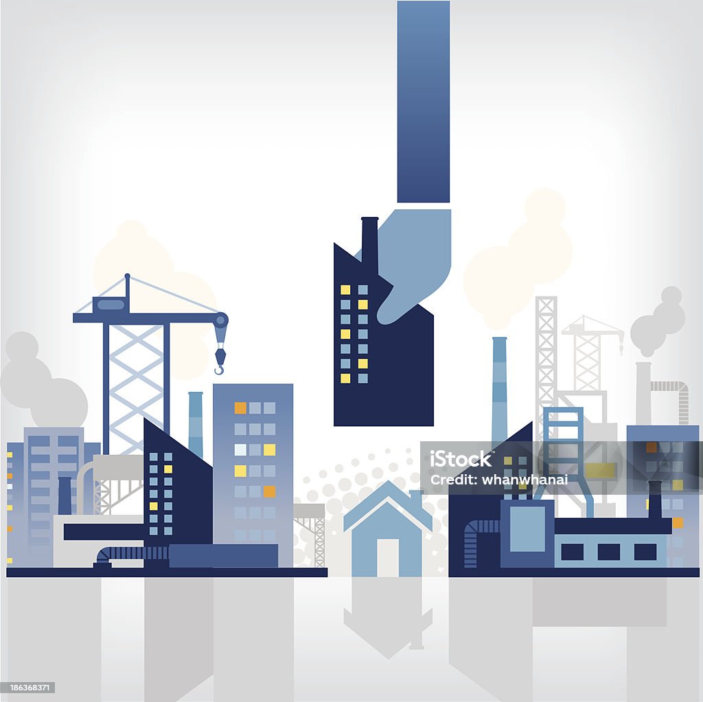 Construction Illustration .eps 10 Air Pollution stock vector