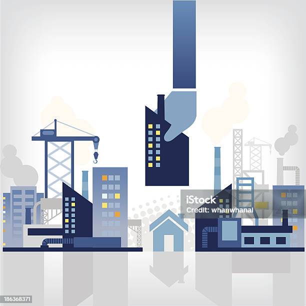 Construction Stock Illustration - Download Image Now - Air Pollution, Building - Activity, Built Structure