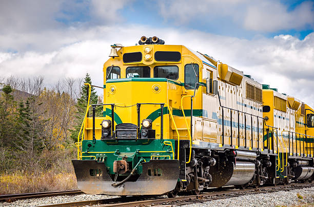 istock Powerful Diesel Locomotive and Cloudy Sky 186368988