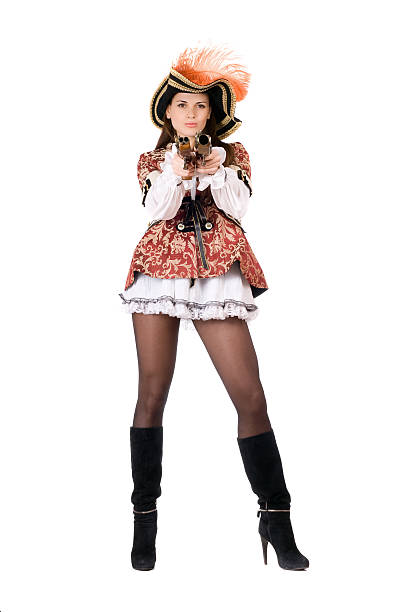 istock woman with guns dressed as pirates 186370558