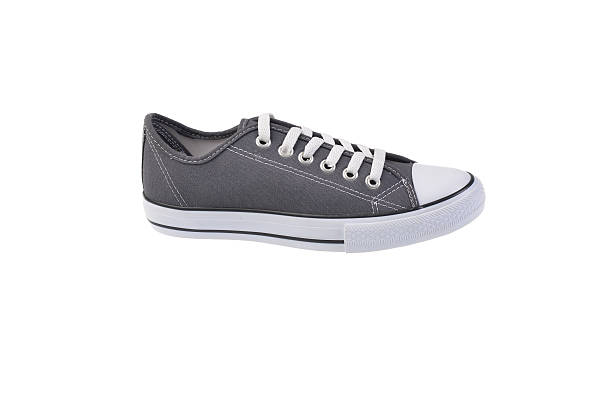istock Gray Sneaker Shoe with clipped 186371531
