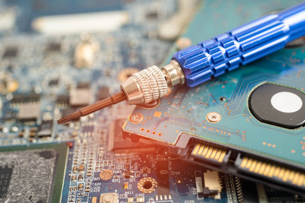 Computer data security - removing a hard disk from a laptop computer.