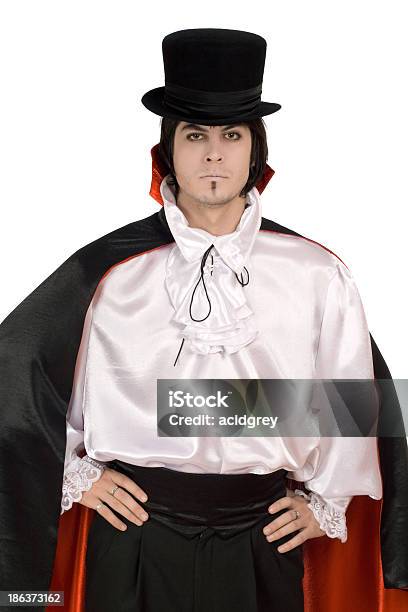Man In A Suit Of Count Dracula Stock Photo - Download Image Now - Actor, Adult, Adults Only