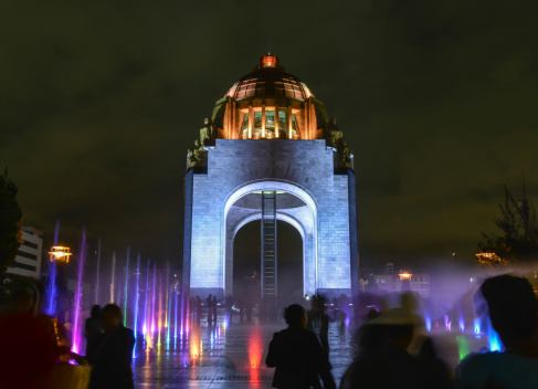 Monument to the Mexican Revolution (Monumento a la Revolución Mexicana). Located in Republic Square, Mexico City. Built in 1936. Designed in the eclectic Art Deco and Mexican socialist realism style.