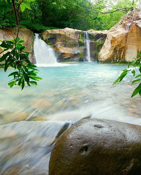 Waterfall in Rincon de la Vieja, Costa Rica stock photo