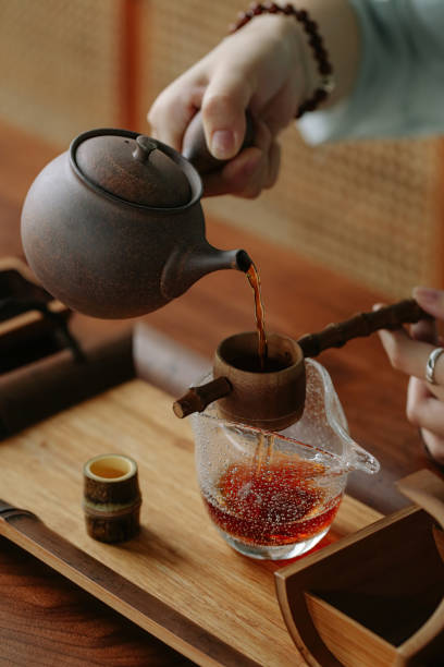 istock Image of woman making tea, Asian tea style 1863794198