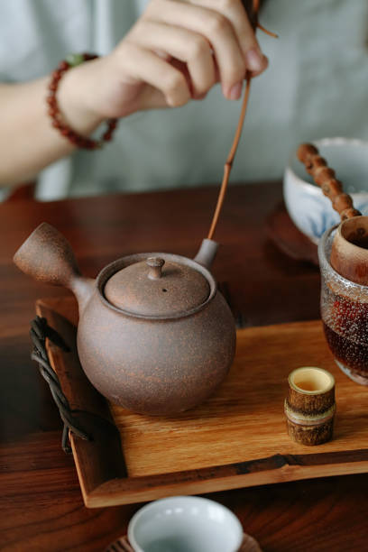 istock Image of woman making tea, Asian tea style 1863794717