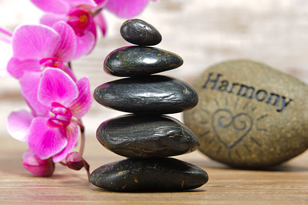 istock Japanese zen garden elements close-up 186379875