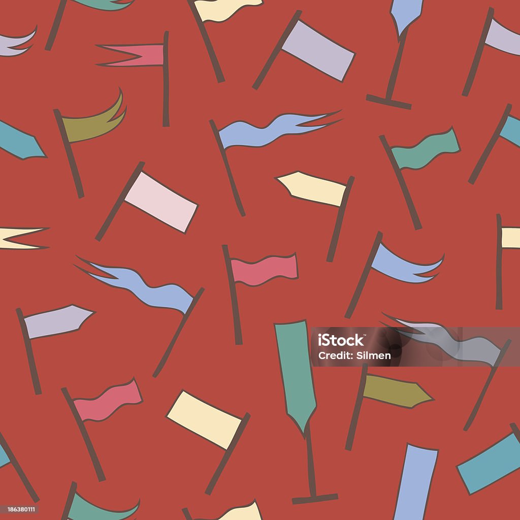 Patterned Flags Seamless Pattern With Hand Drawn Flags Stock Illustration - Download ...
