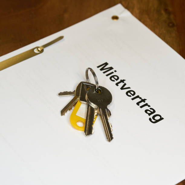 istock Keys and rental contract for a new apartment 1863807916