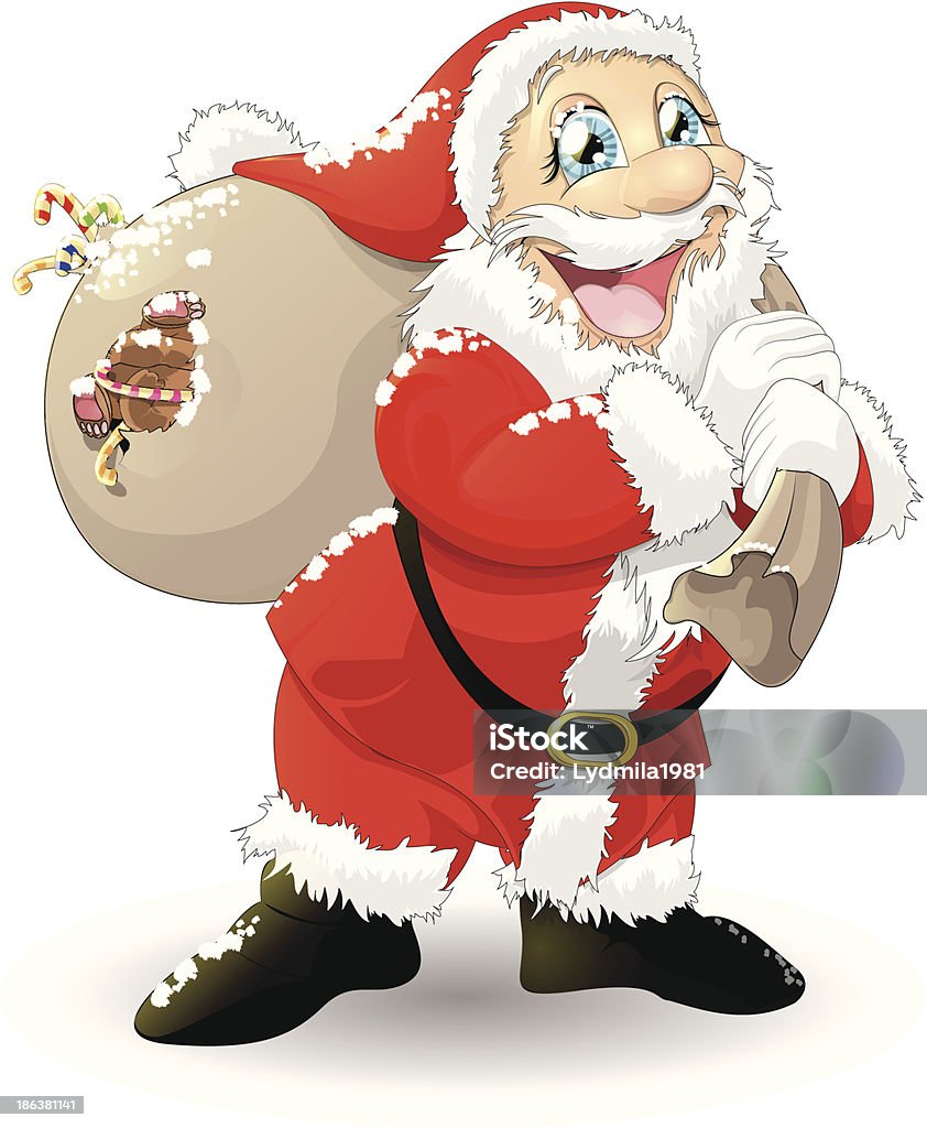 santa claus kind Santa Claus bearing gifts to children Active Seniors stock vector
