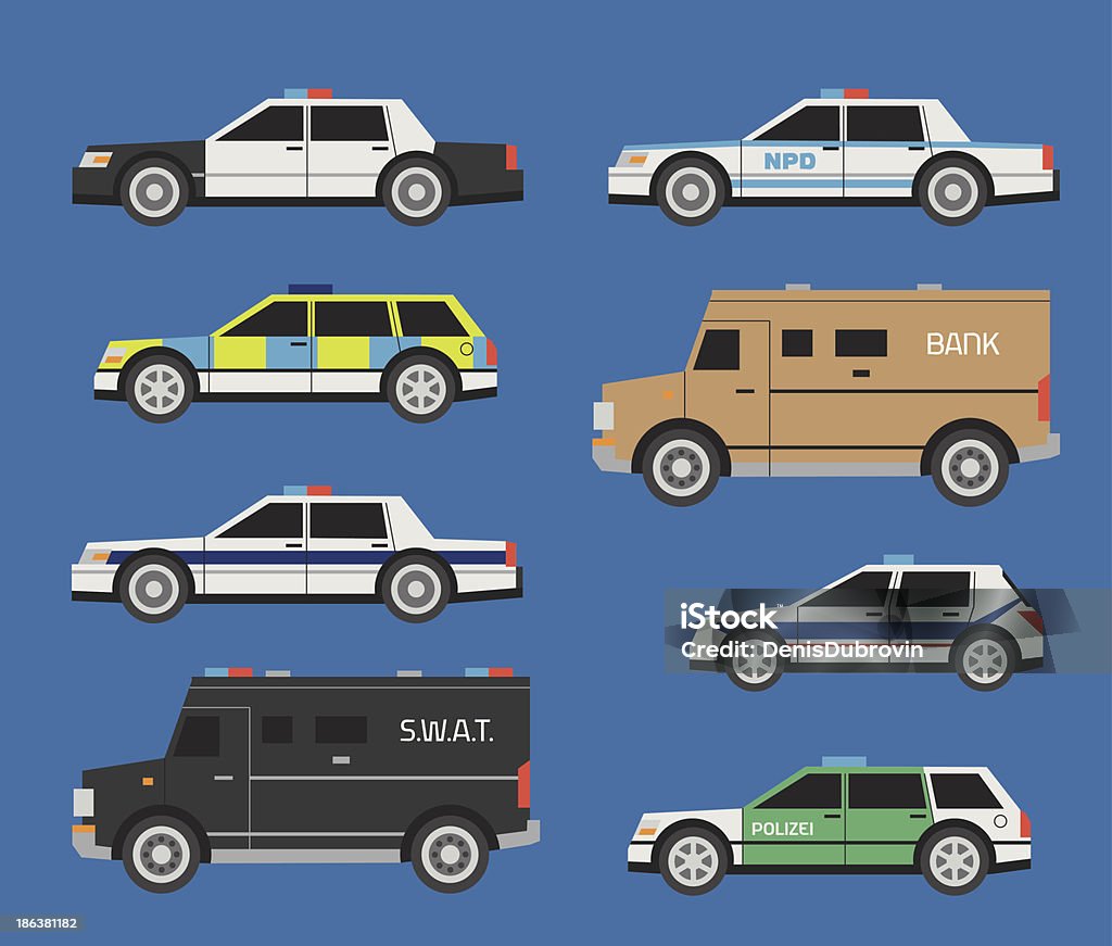 警察の車 - イラストレーションのロイヤリティフリーベクトルアート