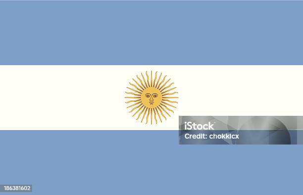 Illustrazione Vettoriale Di Una Bandiera Argentina - Immagini vettoriali stock e altre immagini di Bandiera dell'Argentina - Bandiera dell'Argentina, Argentina - America del Sud, Bandiera nazionale