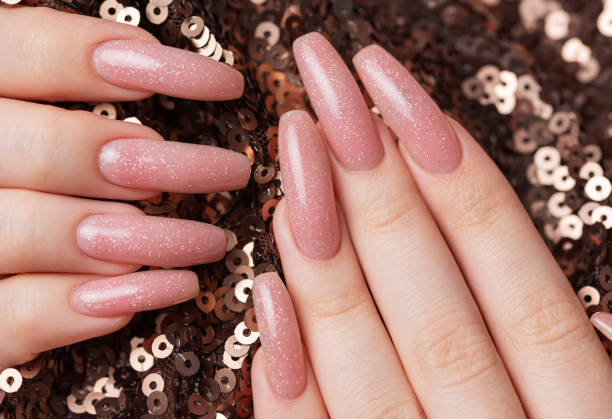 istock Female hands with beautiful manicure 1863884914