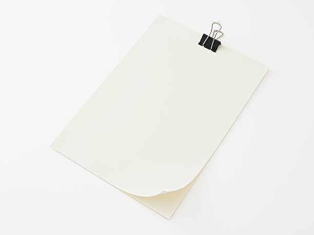 istock Clipped blank paper on white background.Clipping path included. 186391885