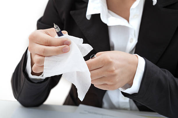 istock Woman cleaning a pen 186392069