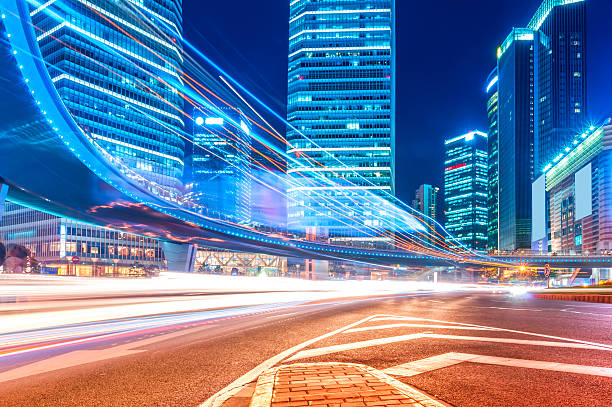 istock night scene of modern city 186394933