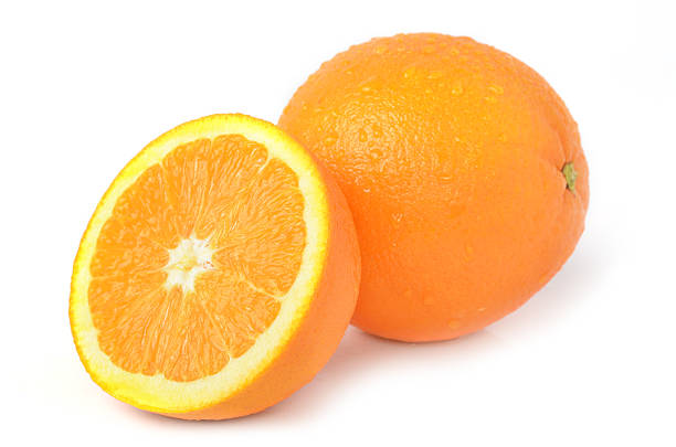 istock Orange fruits isolated on white background 186396105