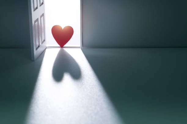 Red heart shape at the doorway