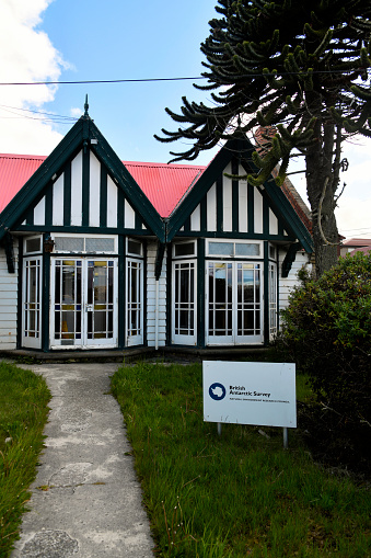 Stanley, East Falkland, Falkland Islands: British Antarctic Survey (BAS) Falkland Islands Office - BAS is the United Kingdom's national polar research institute. It has a dual purpose, to conduct polar science, enabling better understanding of global issues, and to provide an active presence in the Antarctic on behalf of the UK. Stanley Cottage on Ross Road, one of Stanley's earliest buildings dating from 1844 when it was built as the residence of the Colonial Surgeon.