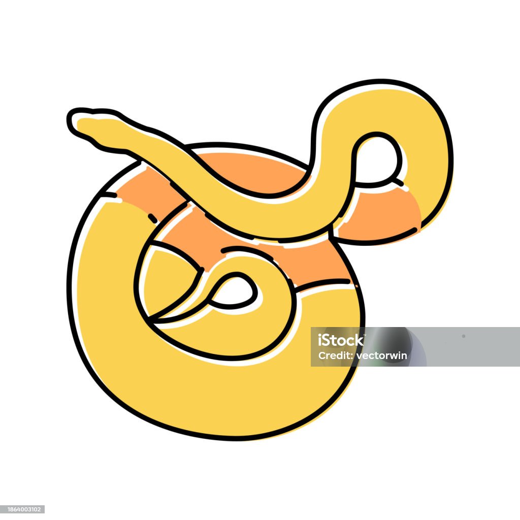Python Animal Snake Color Icon Vector Illustration Stock Illustration ...