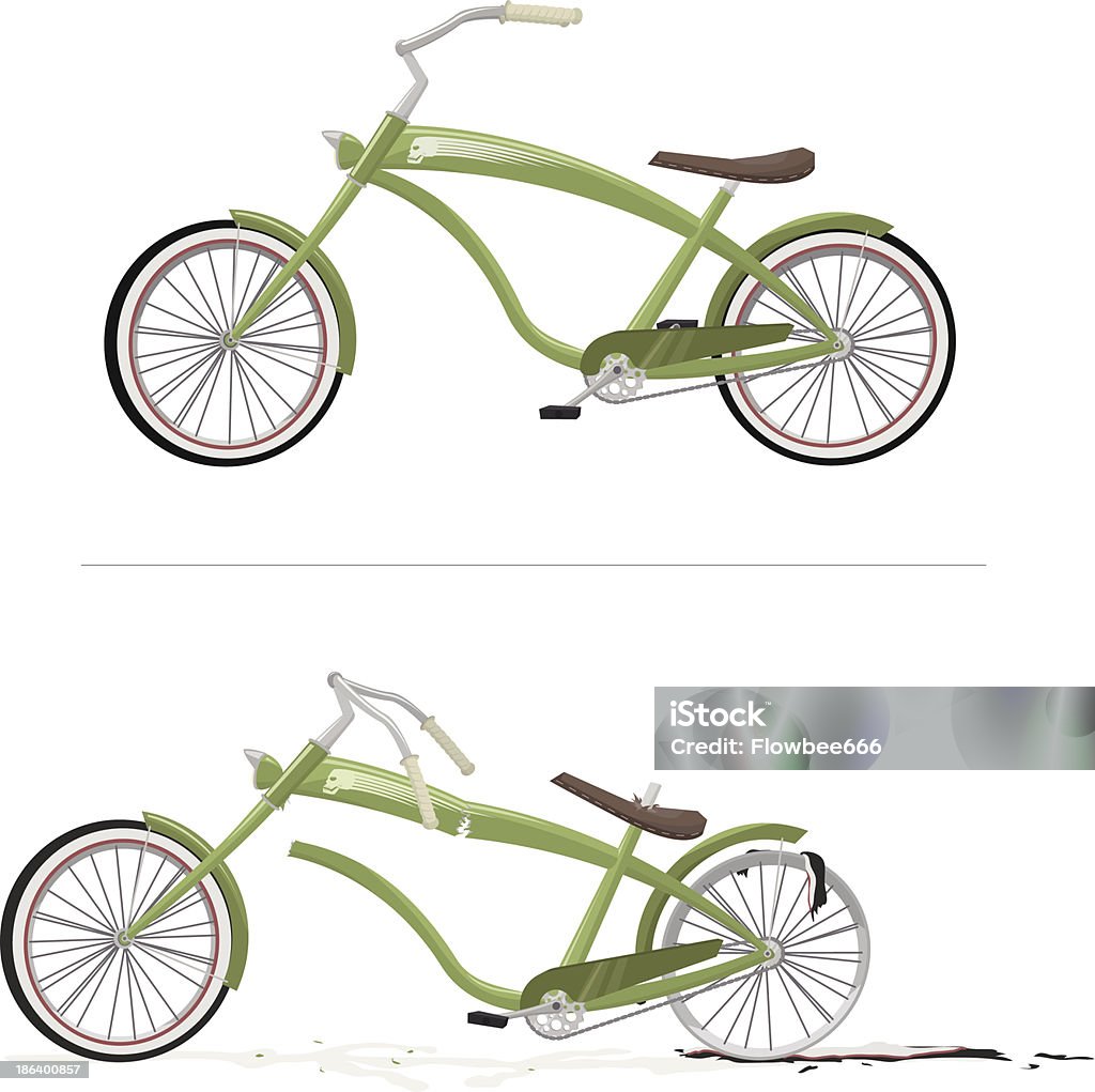 Grünen Fahrrad alten und neuen - Lizenzfrei Fahrrad Vektorgrafik