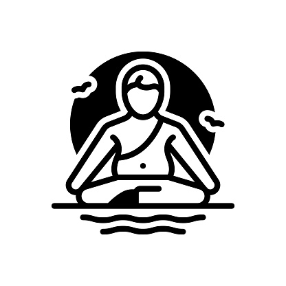 Icon for tranquility, peace, serenity, calm, tranquil, serene, stillness, calmness, equanimity, meditation, coolness