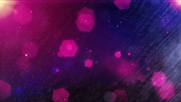 istock Glowing hexagons, bokeh, cool abstract balls, vibrant backgrounds 186405575