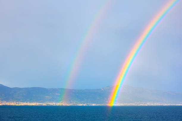 istock Rainbow over the sea in the summer 1864065416