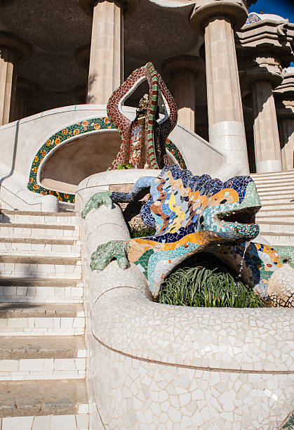 istock Gaudi's Lizard mosaic sculpture in the Parc Guell, Barcelona 186406913
