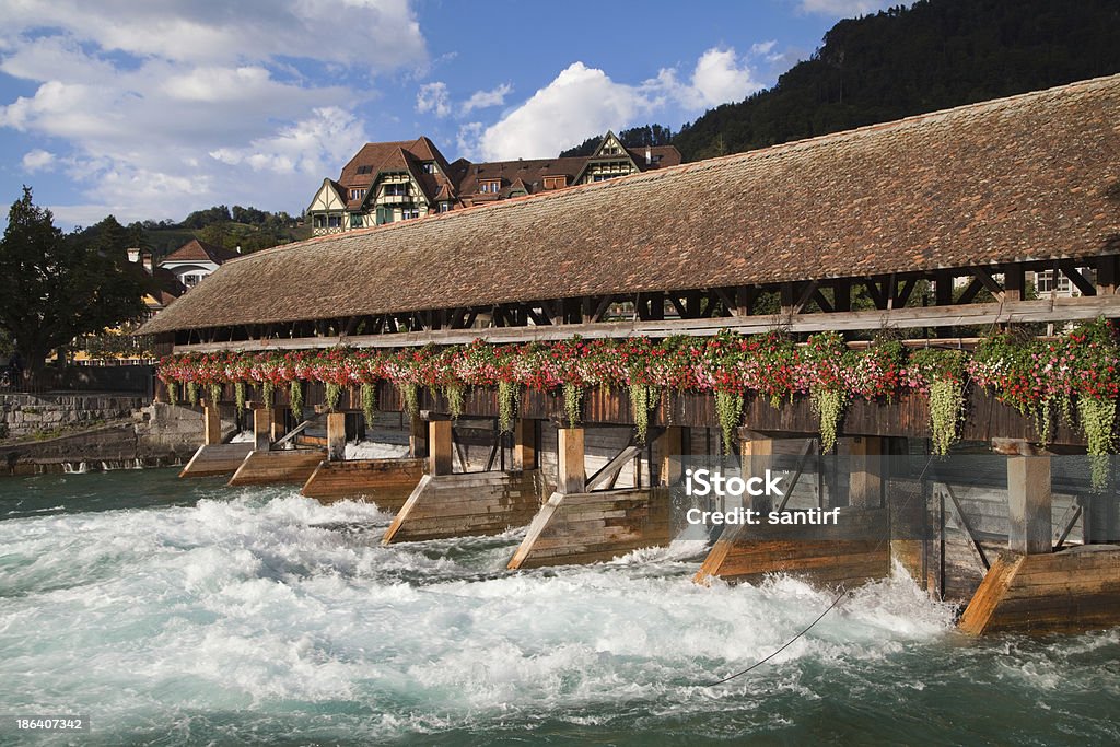 Thun cabedal Represa - Foto de stock de Bernese Oberland royalty-free