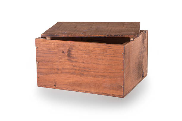 istock Wooden crate isolated on a white background 186407736
