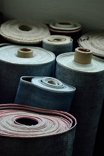 istock Rolls of selvedge denim 186407808