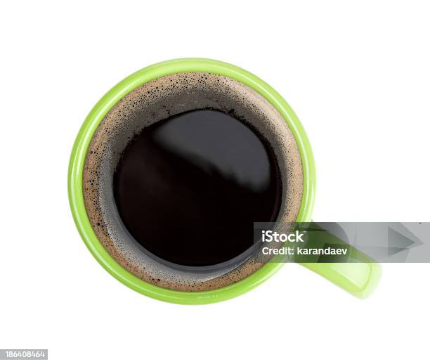 Verde E Tazza Di Caffè - Fotografie stock e altre immagini di Colore verde - Colore verde, Tazza di ceramica, Veduta dall'alto