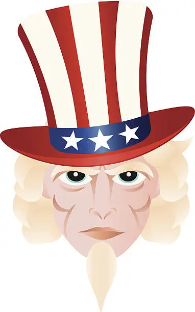 Vector illustration of Fourth of July Uncle Sam Vector Illustration