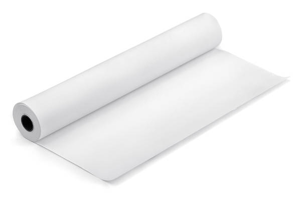 Large Roll Of Blank White Paper On A White Background Stock Photo -  Download Image Now - iStock