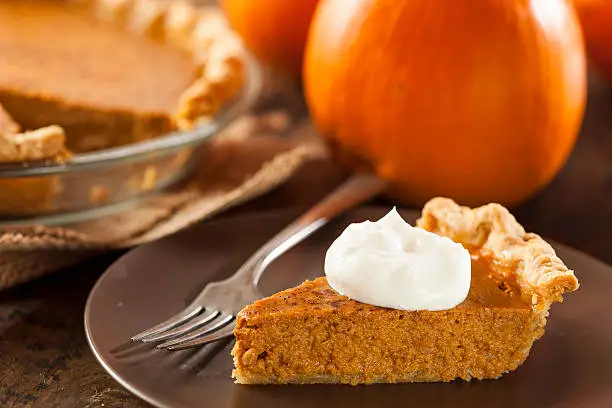 Homemade Delicious Pumpkin Pie made for Thanksgiving