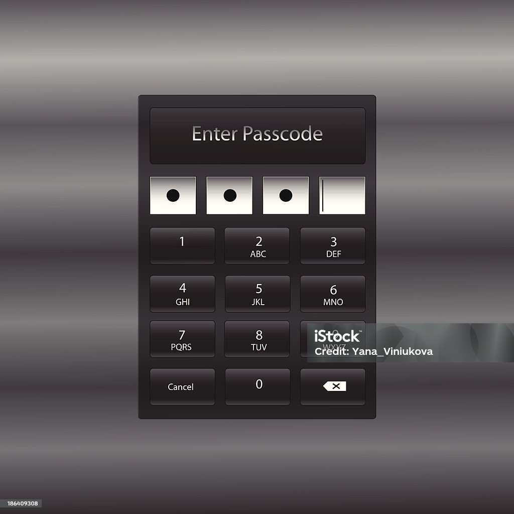 Vector Illustration Enter Passcode Stock Illustration - Download Image ...