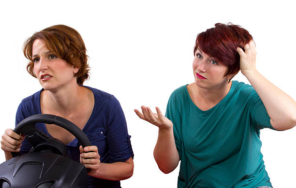 istock Clueless Female Driver and Passenger is Lost 186410874