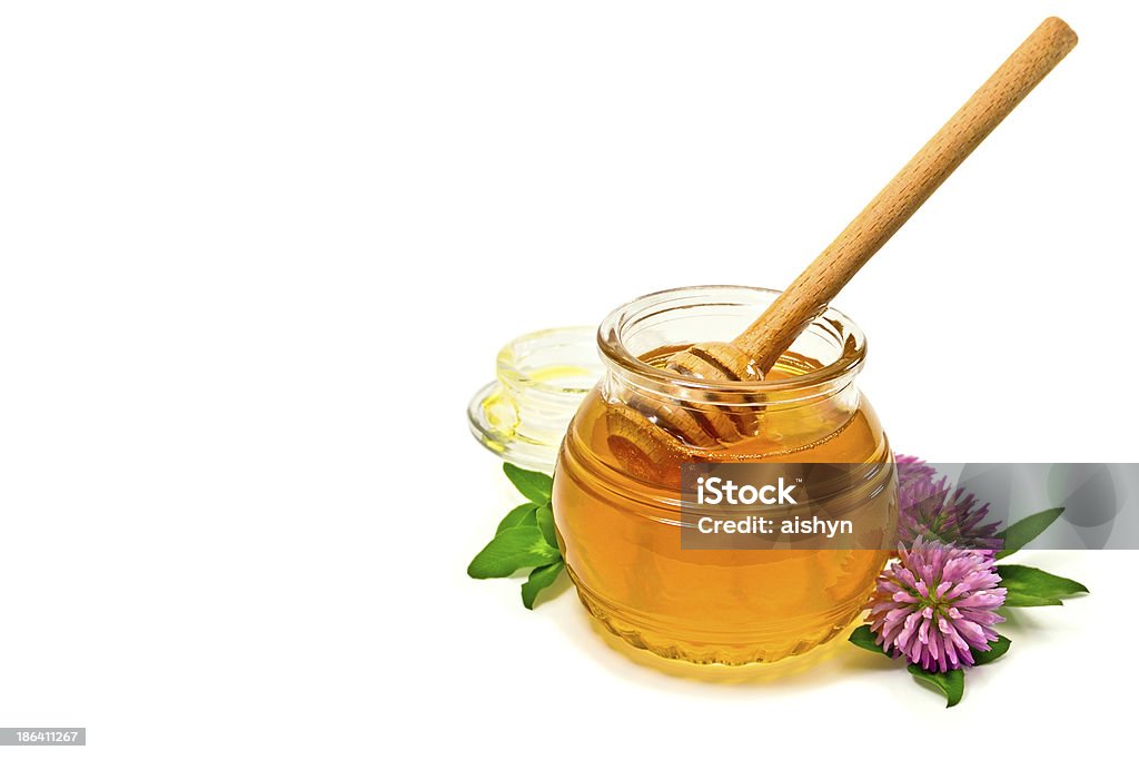 Miele e trifoglio fiori - Foto stock royalty-free di Bastone